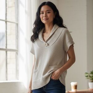 #110 BCBGMaxAzria Cream Cowl Neck Sweater